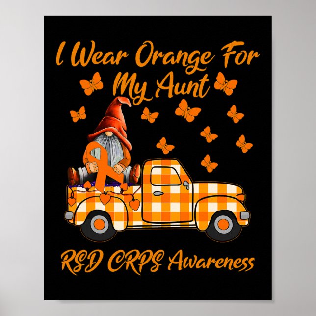 Gnomes I Bära Orange för mina RSD Crps Awarenes Mo Poster (Framsidan)
