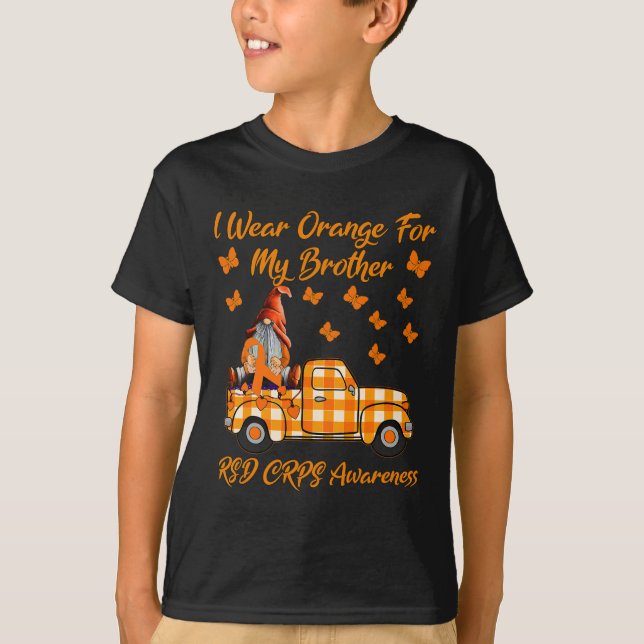 Gnomes I-Bärans Orange för min broder RSD CRPS Med T Shirt (Framsida)