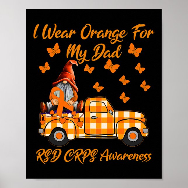 Gnomes I-Bärans Orange för min Pappa-RSD-kunskap Poster (Framsidan)