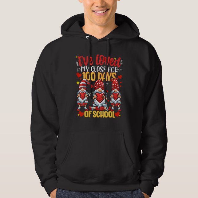 Gnomes I har förlorat min klass i 100 dagar Lärare Hoodie (Framsida)