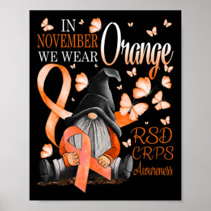 Gnomes i november Bära Orange CRPS Awareness B Poster
