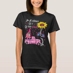 Gnomes i oktober Vi Bäror Rosa Breast Cancer T Shirt