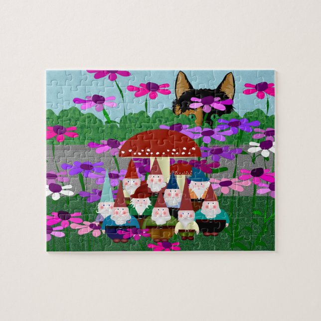Gnomes Jigszawa Puzzle Pussel (Horisontell)