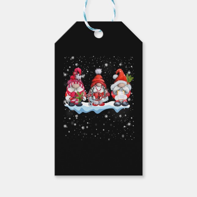 Gnomes jul Nurse Phlebotomy Presentetikett (Framsidan)