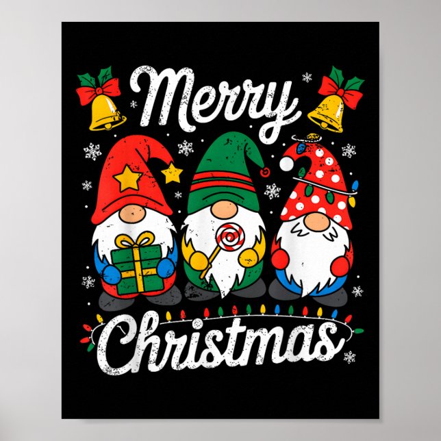 Gnomes Julafton Funny God jul Gnomes Manar Kvinnor Poster (Framsidan)