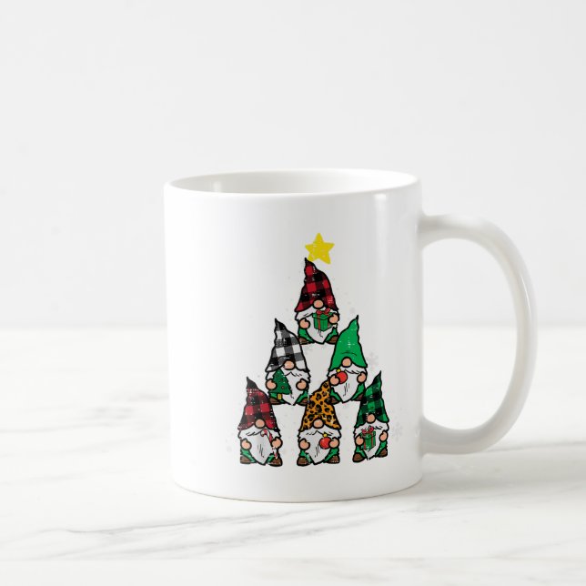 Gnomes Julgran Funny Julafton Helgdagar Manar Wome Kaffemugg (Höger)