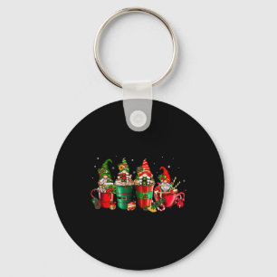 Gnomes Kaffe koppar Latte Drink Outfit Ch Nyckelring