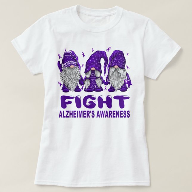 Gnomes Kamp mot Alzheimers medvetenhet T Shirt (Design framsida)