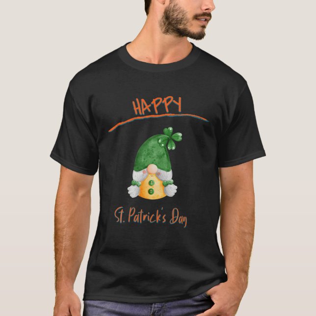 Gnomes Lycklig St. Patrick's Day Funny Sarcastic T Shirt (Framsida)