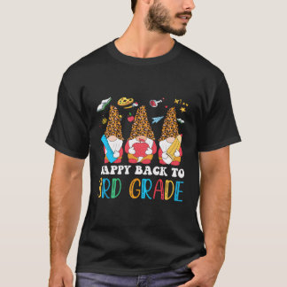Gnomes Lycklig tillbaka till 3Rd Klass-lärare Stud T Shirt