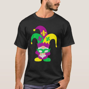 Gnomes Mardi Gras Gnome Fleur De Lis Tjock tisdag T Shirt
