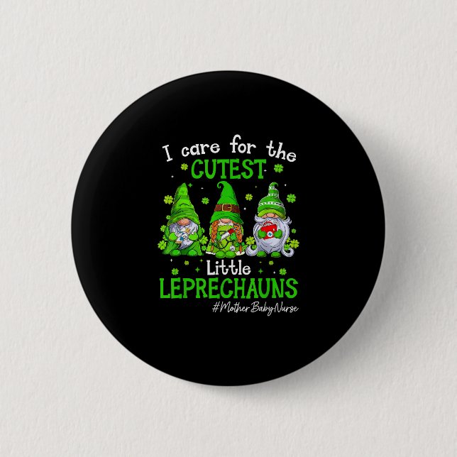 Gnomes Mor Baby Nurse St patrick's day Leprecha Knapp (Framsida)