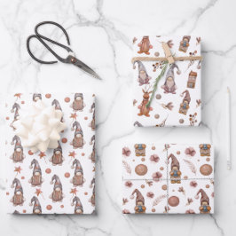 Gnomes Neutralt Woodland Set på 3 plattor Lakan Wr