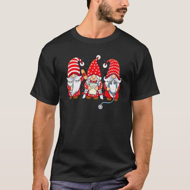 Gnomes Nurse Alla hjärtans dag Stethoscope Valenti T Shirt (Framsida)