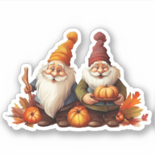 Gnomes och Pumpkins Fall Sticker Klistermärken
