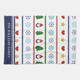 Gnomes och Snöflingor jul Mönster-Namn Kökshandduk