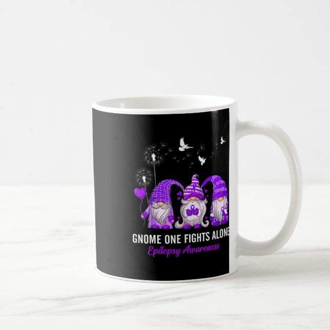 Gnomes One Fights Epilepsy Awareness Alone  Kaffemugg (Höger)