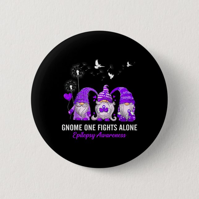 Gnomes One Fights Epilepsy Awareness Alone  Knapp (Framsida)