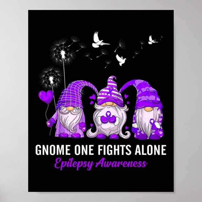 Gnomes One Fights Epilepsy Awareness Ensam Epilees Poster (Framsidan)