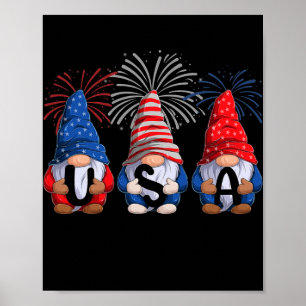 Gnomes Patriotic Gnomes American Poster