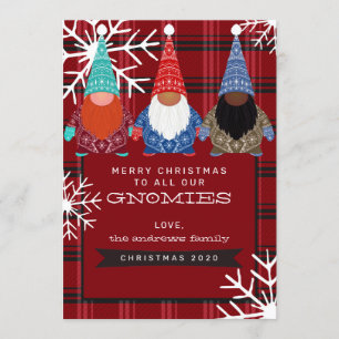 Gnomes Play Snowflake Illustration Jul Inbjudningar