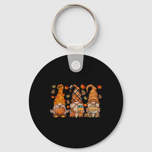 Gnomes Pumpkin Spice Coffee Latte Fall Höst än Nyckelring (Framsida)