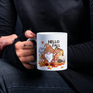 Gnomes & Pumpkin Spice Latte Hej Fall Kaffemugg