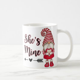 Gnomes Red Banner Kärlek, valentinkaffe mugg