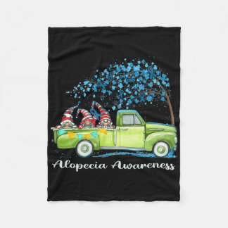Gnomes Riding Truck Alopecia Awareness Fleecefilt
