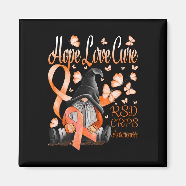 Gnomes RSD Crps Awareness Hope Kärlek Cure Fighter Magnet (Framsidan)