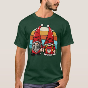 Gnomes Santa Julgran Ljus Julafton Tonåringar T Shirt