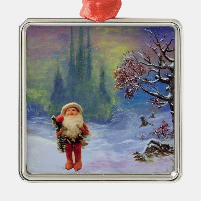 GNOMES SANTA JULGRANSPRYDNAD METALL (Framsidan)
