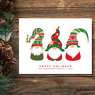 Gnomes Scandinavian Cute jul Helg Vykort
