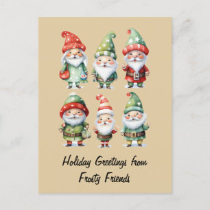 Gnomes Spreading Winter Cheer Vykort