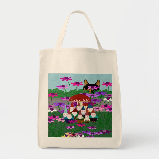 Gnomes Tote Bag Tygkasse (Framsidan)