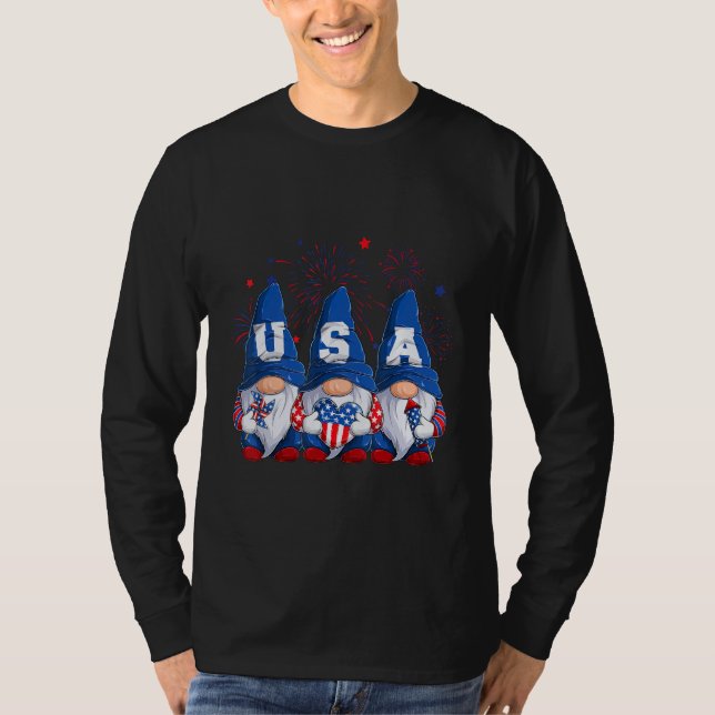 Gnomes USA Firework 4th Of July American 2023 Patr T Shirt (Framsida)