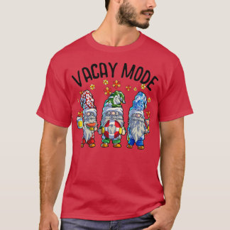 Gnomes Vacay Mode Women Summer Vacation Beach Hawa T Shirt