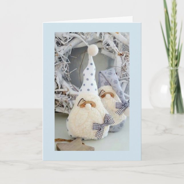 GNOMES VET HUR MAN SÄGER **GOD JUL** HELGKORT (Framsida)