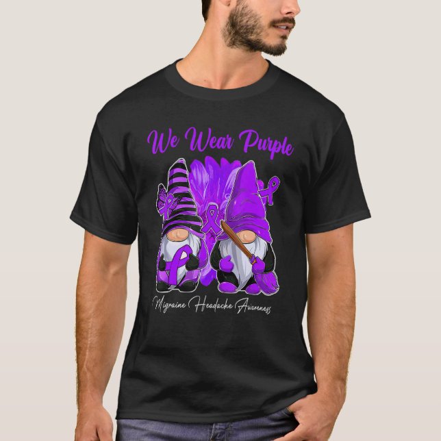 Gnomes Vi Bära Gult Microcephaly Awareness T Shirt (Framsida)
