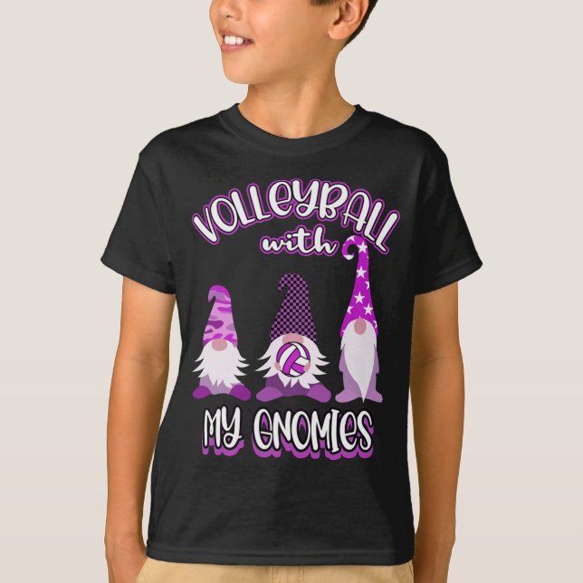 Gnomes Volleyball Player Practice T Shirt (Framsida)