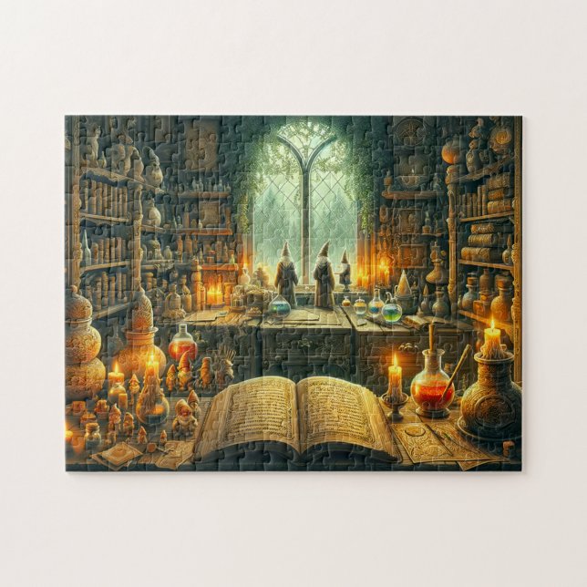 Gnomes & Wizard's Study Guardians of Mystique Pussel (Horisontell)