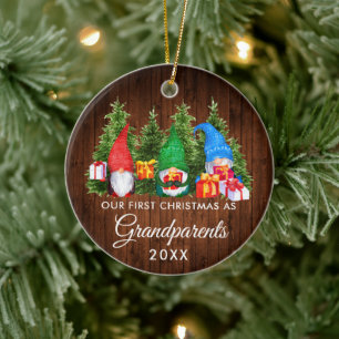 Gnomes Wood Träd Julgransprydnad Keramik