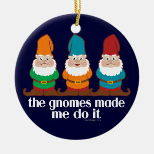 Gnomesna gjorde mig att göra det julgransprydnad keramik