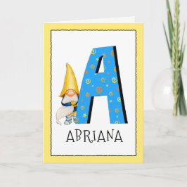 Gnomeungar märker en namn- och kort