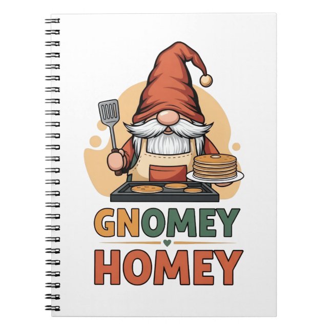 Gnomey homey design för pannkakor anteckningsbok (Framsidan)