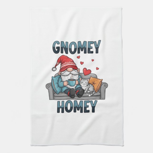 Gnomey homey gnome hemma kökshandduk (Vertikal)