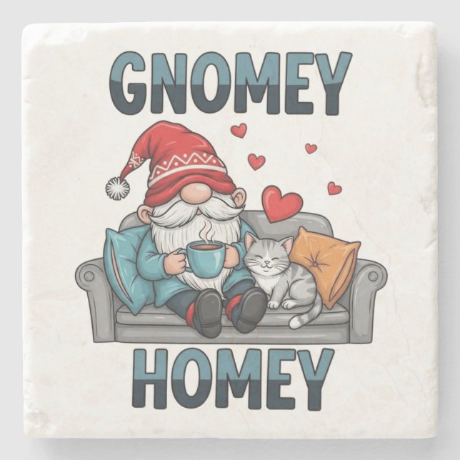 Gnomey homey gnome hemma stenunderlägg (Framsidan)