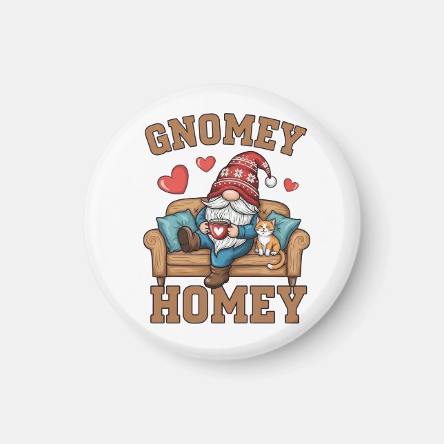 Gnomey homey gnome i hemmet magnet (Framsidan)