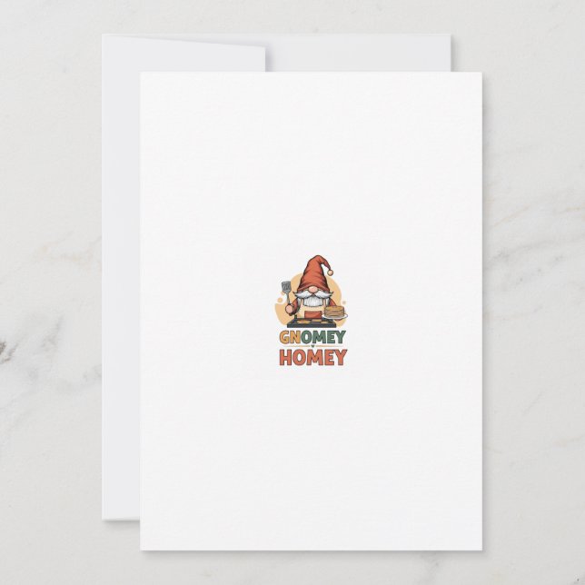Gnomey homey pancakes design inbjudningar (Baksida)