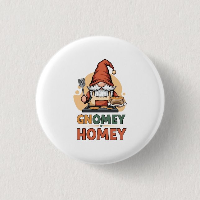 Gnomey homey pancakes design knapp (Framsida)